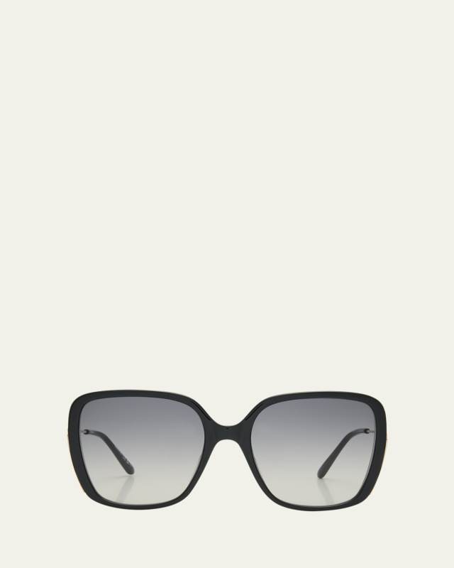 Square Acetate and Metal Sunglasses